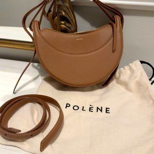 Polene Numero Dix Camel Half Moon Bag
